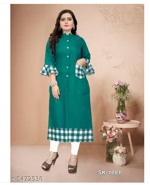 Womens Printed Cotton Kurti